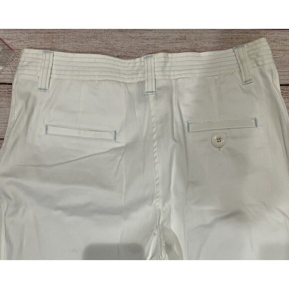 NWOT Basic Editions Chino Capri Pants Women's White Stretch Cotton Size 10 - Picture 4 of 6
